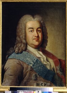 Portrét prince Alexise Michajloviče Čerkasského (1680-1742) (Portrét prince A.M.Cherkasského). Obraz Ivan Petrovič Argunov (Argunov) (1729-1802), olej na plátně, polovina 18. století. Ruské umění 18. století. Státní muzeum keramiky a country es