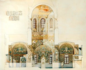 Návrh kostela na panství Medvednikova od Ivan Sergeyevich Kuznetsov