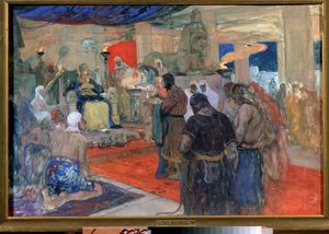Egyptský starověk: "faraon před svým dvorem", kolem roku 1900