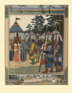 Ilustrace k pohádce Marya Morevna, 1901 od Ivan Yakovlevich Bilibin