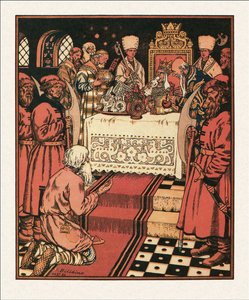 Ilustrace k Pohádce o rybáři a rybě, 1933 od Ivan Yakovlevich Bilibin