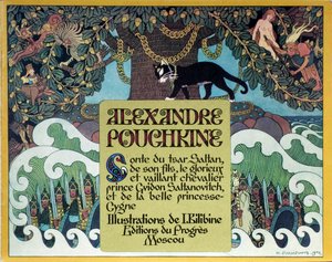 Titulní strana Pohádky cara Saltana od A. Puškina, 1904 od Ivan Yakovlevich Bilibin