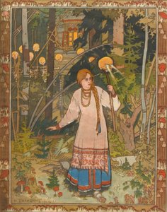 Vasilisa the Beautiful Ilustrace ke knize Vasilisa the Beautiful, 1900 od Ivan Yakovlevich Bilibin