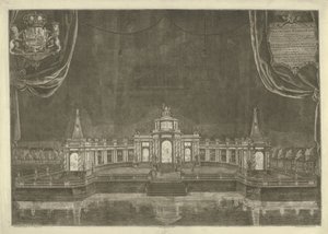 Iluminace divadla v Haagu před mírem v Cáchách, 1749 od Iven Besoet