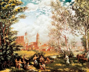 Obraz "Fete champetre" od Ivo Pascuala i Rodese (1883-1949). 1939 DR od Ivo Pascual i Rodes