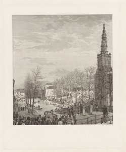 Devastace na Steenschuur po katastrofě střelného prachu v Leidenu, 1807