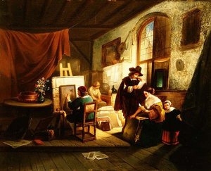 Ateliér umělce od J.A.B. Stroebel