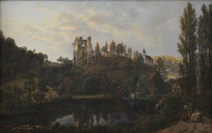 Zřícenina hradu v Tharandtu od Johan Christian Dahl