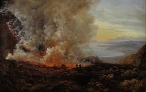 Erupce Vesuvu od Johan Christian Dahl
