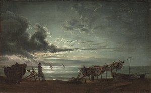Neapolský záliv. Měsíční svit od Johan Christian Dahl
