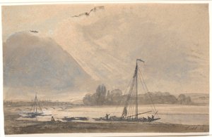Pohled na Labe u Drážďan od Johan Christian Dahl
