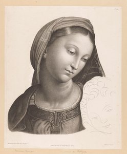Maria se setkala s laskavým Madona z Foligna od J.F. Cazenave
