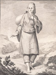 Arabská žena nabírá vodu od J.F. Clemens