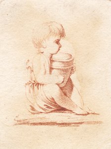 Malý sedící chlapec od J.F. Clemens