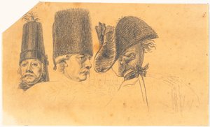 Příprava na tři hlavy na hokejku: Frederik Veliký jede domů po revue v Postupimi od J.F. Clemens