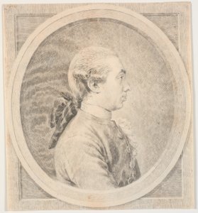 Mužský portrét. Profil vlevo od J.F. Clemens