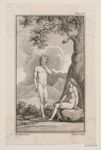 Ilustrace k dílu Johannese Ewalda „Adam a Eva“ IV od J.F. Clemens