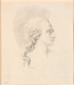 Portrét sochaře Alexandra Trippela. Profil vpravo od J.F. Clemens