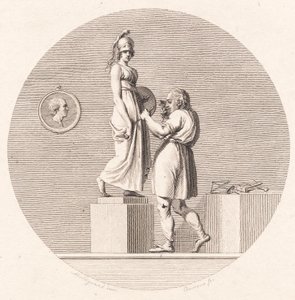 Sergel pracuje ve svém ateliéru od J.F. Clemens