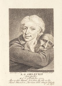 Herec Adam Gottlob Gielstrup (1753-1830) od J.F. Clemens