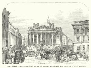Royal Exchange a Bank of England (rytina)
