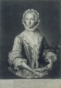 Princ Charles převlečený za „Betty Burke“ (mezzotintová rytina)