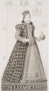 Královna Alžběta I. (1533-1603) z knihy "Ilustrace k anglickým a skotským dějinám", I. díl