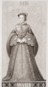 Queen Mary (1516-58) z „Ilustrace anglické a skotské historie“ svazek I