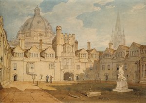 Pohled z nitra Brazen Nose College Quadrangle, Oxford, 1803-1804 od Joseph Mallord William Turner