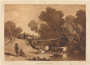Most a krávy, publikoval 1807. od Joseph Mallord William Turner