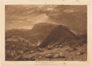 Hind Head Hill, publikoval 1811. od Joseph Mallord William Turner