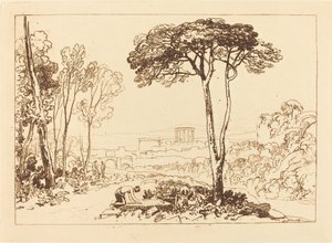 Scéna v Campagna, publikoval 1812. od Joseph Mallord William Turner