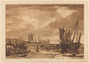 Scéna na francouzském pobřeží, publikoval 1807. od Joseph Mallord William Turner