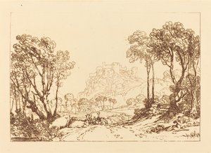 Zámek nad loukami, publikoval 1808. od Joseph Mallord William Turner
