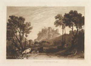 Zámek nad loukami Liber Studiorum, část II, deska 8, 1808. od Joseph Mallord William Turner