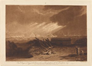 Pátá egyptská epidemie, publikovaná v roce 1808. od Joseph Mallord William Turner