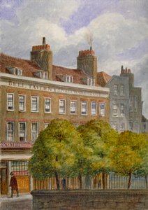 Pohled na Bell Tavern, Church Row, Aldgate, City of London, 1870.