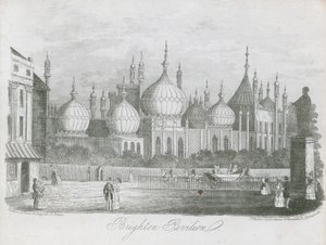 Celkový pohled na Brighton Pavilion od J.T. Wood