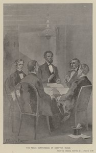 Mírová konference v Hampton Roads (litho)