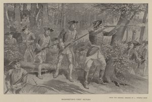První vítězství Washingtonu (litho) od J. (after) Steeple Davis