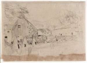 Zemědělský dvůr - ostrov Man od J. Alden Weir