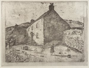 Rybářská chata - ostrov Man od J. Alden Weir