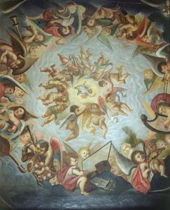 Strop nebeského pokoje, Bolsover Castle, Derbyshire, 2000 od J Bailey