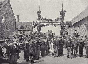 Corby Pole Fair, předsedání a poleing návštěvníků od J. Benjamin Stone