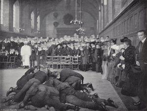 Házení palačinek ve Westminster School, The Greeze od J. Benjamin Stone