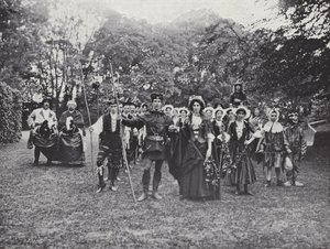 The Sherborne Pageant, Morris Dancers in the Greenwood od J. Benjamin Stone