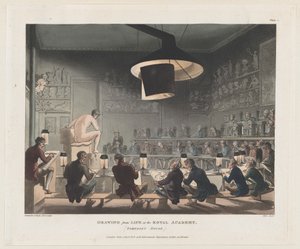 Drawing from Life at the Royal Academy, Somerset House, 1. ledna 1808, 1. ledna 1808. od J. Bluck