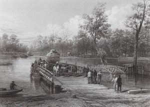 Austrálie: Punt, Echuca (rytina) od J. C. Armytage