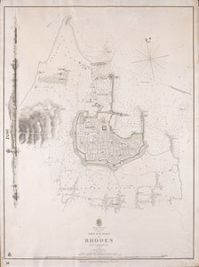 Souostroví, ostrov Rhodos, město a přístavy Rhodosu prozkoumané komandérem Thomasem Gravesem, HMS "Beacon" 1838
