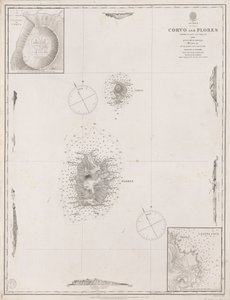 Azory Corvo a Flores. Vyšetřil kapitán A.T.E. Vidal R.N. 1844.